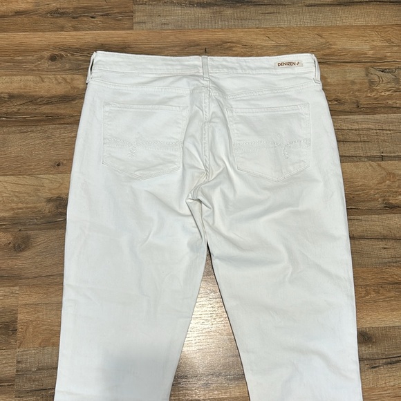 DENIZEN BY LEVIS WOMENS MIDRISE BOYFRIEND JEANS ANKLE WHITE DISTRESSED Sz 11 W30 - Picture 4 of 12
